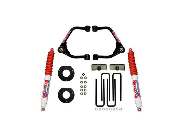 SkyJacker 3.50-Inch Upper A-Arm Lift Kit with Strut Spacers, Lift Blocks and Nitro Shocks (19-24 Sierra 1500 Crew Cab w/ 5.80-Foot Short Box, Excluding AT4 & Denali)