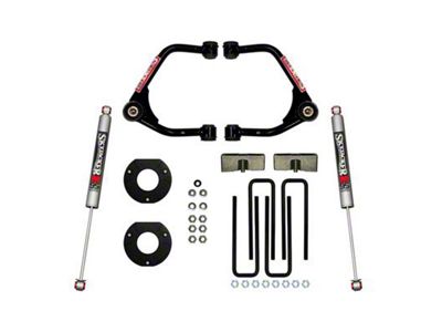 SkyJacker 3.50-Inch Upper A-Arm Lift Kit with Strut Spacers, Lift Blocks and M95 Performance Shocks (19-25 Sierra 1500 Crew Cab w/ 5.80-Foot Short Box, Excluding AT4 & Denali)
