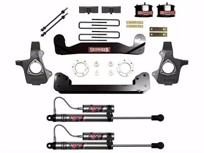 SkyJacker 4-Inch Suspension Lift Kit with Strut Spacers and ADX 2.0 Remote Reservoir Shocks (07-13 Sierra 1500)