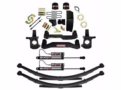SkyJacker 6 to 7-Inch Suspension Lift Kit with Leaf Spring and ADX 2.0 Remote Reservoir Shocks (14-18 Sierra 1500 w/ Stock Cast Aluminum or Stamped Steel Control Arms)