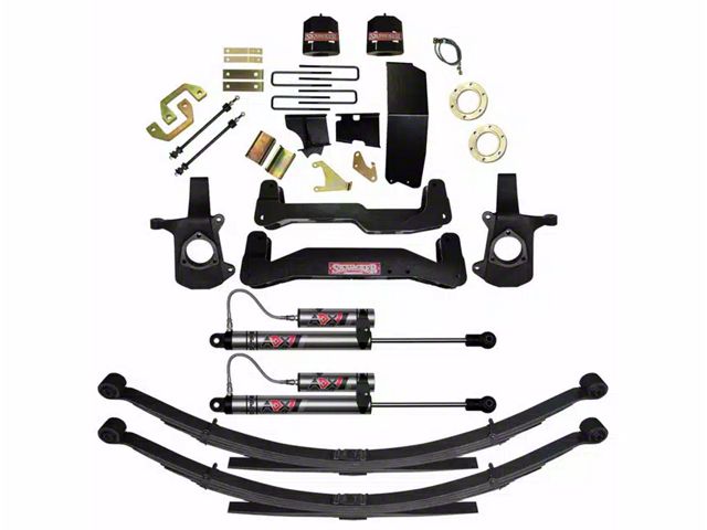 SkyJacker 6 to 7-Inch Suspension Lift Kit with Leaf Springs with ADX 2.0 Remote Reservoir Shocks (14-18 Sierra 1500 w/ Stock Cast Steel Control Arms)