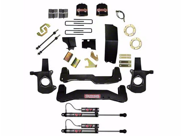 SkyJacker 6 to 7-Inch Suspension Lift Kit with Lift Blocks and ADX 2.0 Remote Reservoir Shocks (14-18 Sierra 1500 w/ Stock Cast Steel Control Arms)