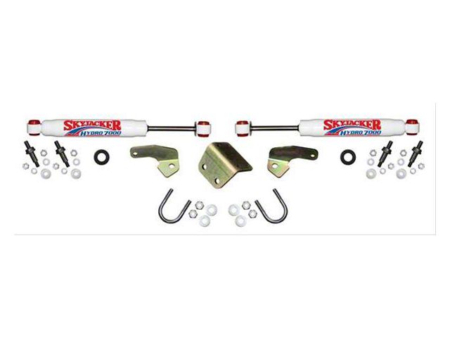 SkyJacker Hydro 7000 Dual Steering Stabilizer Kit for 4+ Inch Lift (11-19 4WD Sierra 2500 HD)