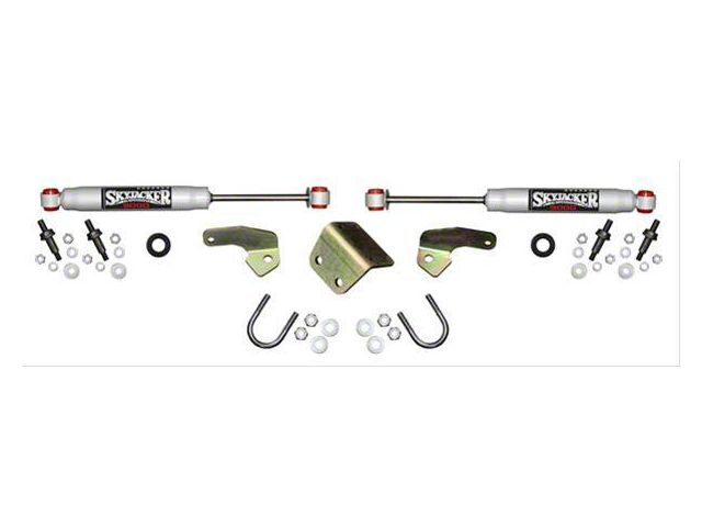 SkyJacker Silver 9000 Dual Steering Stabilizer Kit for 4+ Inch Lift (11-19 4WD Sierra 2500 HD)