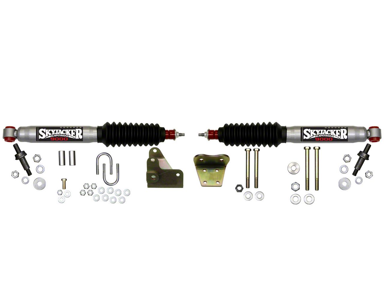 SkyJacker F150 Silver 9000 Dual Steering Stabilizer Kit for Skyjacker