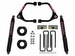 SkyJacker 3.50-Inch Suspension Lift Kit with Black MAX Shocks (19-23 Silverado 1500 Crew Cab w/ 5.80-Foot Short Box & Rear Mono-Leaf Springs, Excluding Trail Boss & ZR2)