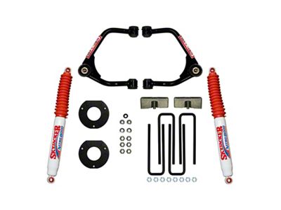 SkyJacker 3.50-Inch Upper A-Arm Lift Kit with Strut Spacers, Lift Blocks and Nitro Shocks (19-25 Silverado 1500 Crew Cab w/ 5.80-Foot Short Box, Excluding Trail Boss)