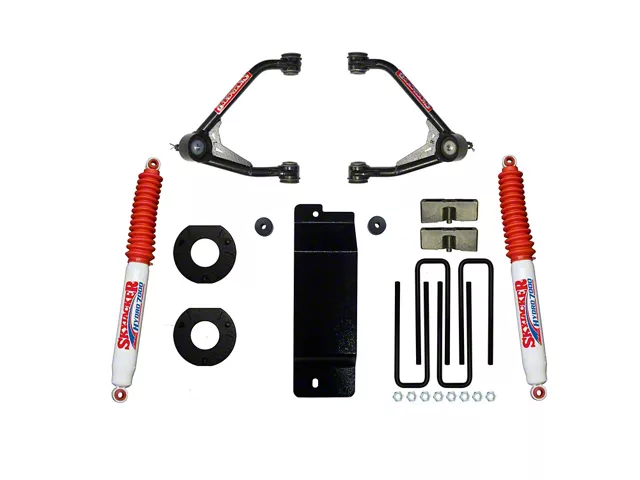 SkyJacker 3.50 to 4-Inch Upper Control Arm Suspension Lift Kit with Hydro Shocks (17-18 4WD Silverado 1500)