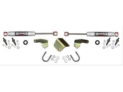 SkyJacker Silver 9000 Dual Steering Stabilizer Kit for 4+ Inch Lift (11-19 4WD Silverado 2500 HD)