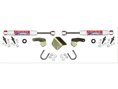 SkyJacker Hydro 7000 Dual Steering Stabilizer Kit for 4+ Inch Lift (11-19 4WD Silverado 3500 HD)