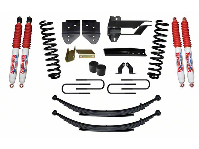SkyJacker 4-Inch Suspension Lift Kit with Rear Leaf Springs and Hydro Shocks (17-22 4WD 6.2L F-250 Super Duty)