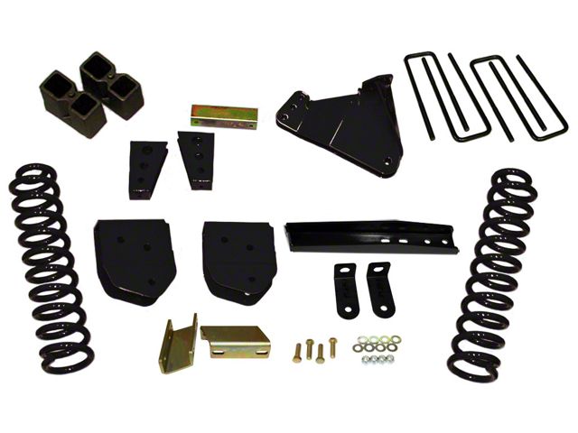 SkyJacker 4-Inch Suspension Lift Kit with Black MAX Shocks (11-16 6.2L 4WD F-250 Super Duty)