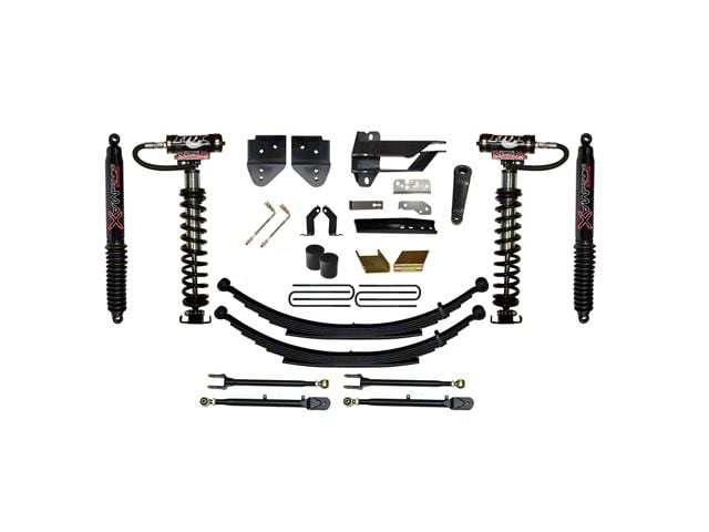 SkyJacker 6-Inch Coil-Over Kit with 4-Link Conversion, Rear Leaf Springs and Black MAX Shocks (17-22 4WD F-250 Super Duty)