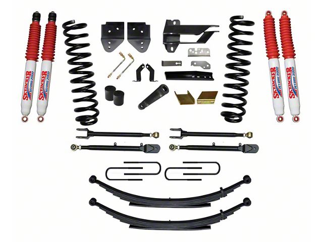 SkyJacker 6-Inch Suspension Lift Kit with 4-Link Conversion, Rear Leaf Springs and Hydro Shocks (17-22 4WD 6.7L Powerstroke F-250 Super Duty)