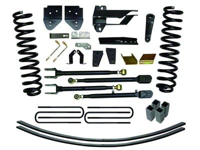SkyJacker 8.50-Inch Suspension Lift Kit with 4-Link Conversion, Rear Add-A-Leaf Springs and Black MAX Shocks (17-22 4WD 6.2L F-250 Super Duty)