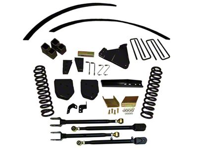 SkyJacker 8.50-Inch Suspension Lift Kit with 4-Link Conversion and Black MAX Shocks (11-16 4WD 6.7L Powerstroke F-250 Super Duty)