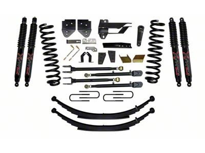 SkyJacker 8.50-Inch Suspension Lift Kit with 4-Link Conversion and Black MAX Shocks (17-22 4WD 6.7L Powerstroke F-250 Super Duty)