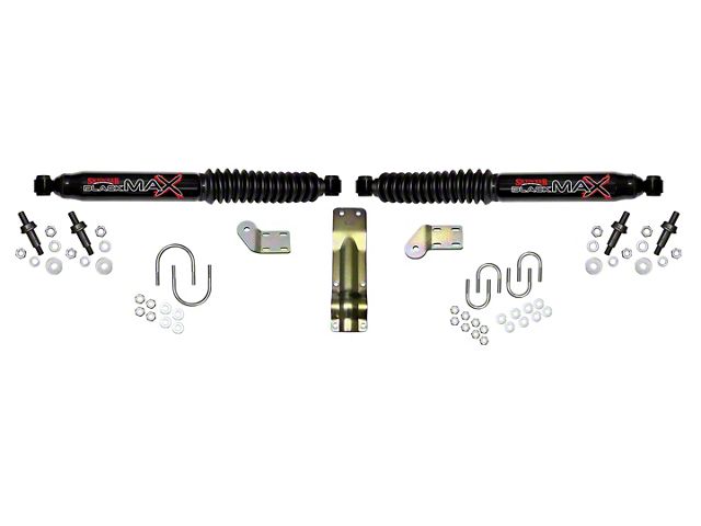 SkyJacker Black MAX Dual Steering Stabilizer Kit for 4 to 8.50-Inch Lift (11-16 4WD F-250 Super Duty)
