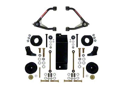 SkyJacker 3.50 to 4-Inch Upper Control Arm Suspension Lift Kit with Rear Shock Brackets (15-19 4WD Yukon w/ Stock Cast Aluminum or Stamped Steel Control Arms & w/o Autoride)