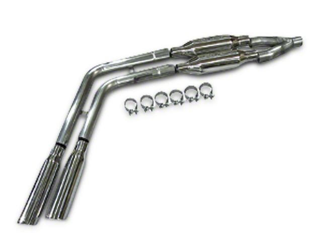 SLP Loudmouth II Dual Exhaust System; Middle Side Exit (04-08 5.4L F-150)