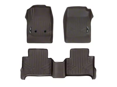 SmartLiner Smart Coverage Custom Fit Front and Rear Floor Liners; Cocoa (15-22 Canyon Crew Cab w/o Vinyl Flooring)