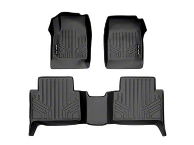 SmartLiner Smart Coverage Custom Fit Front and Rear Floor Liners; Black (15-22 Colorado Crew Cab w/o Vinyl Flooring)