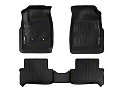 SmartLiner Smart Coverage Custom Fit Front and Rear Floor Liners; Black (15-22 Colorado Extended Cab w/o Vinyl Flooring)