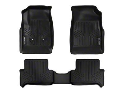 SmartLiner Smart Coverage Custom Fit Front and Rear Floor Liners; Black (15-22 Colorado Extended Cab w/o Vinyl Flooring)