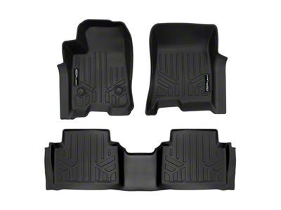 SmartLiner Smart Coverage Custom Fit Front and Rear Floor Liners; Black (23-25 Colorado w/o Vinyl Flooring)