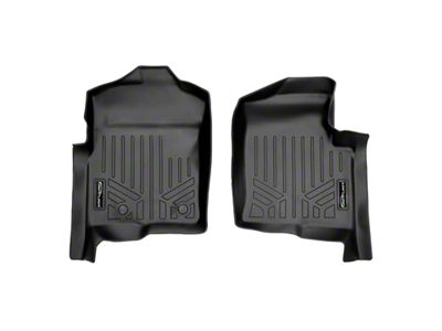 SmartLiner Smart Coverage Custom Fit Front Floor Liners; Black (11-14 F-150 w/o Floor Shifter & Vinyl Flooring)