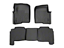 SmartLiner Smart Coverage Custom Fit Front and Rear Floor Liners; Black (04-08 F-150 SuperCrew w/o Floor Shifter)