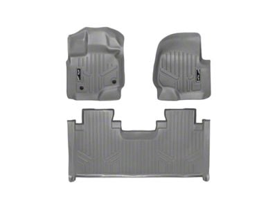 SmartLiner Smart Coverage Custom Fit Front and Rear Floor Liners; Gray (15-25 F-150 SuperCab w/ Front Bench Seat & w/o Vinyl Flooring)