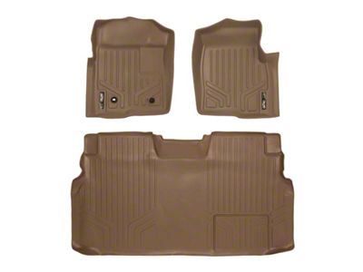 SmartLiner Smart Coverage Custom Fit Front and Rear Floor Liners; Tan (09-10 F-150 SuperCrew w/o Floor Shifter)