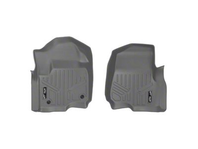 SmartLiner Smart Coverage Custom Fit Front Floor Liner; Gray (17-25 F-250 Super Duty SuperCab & SuperCrew w/o Floor Shifter & Vinyl Flooring)