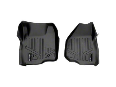 SmartLiner Smart Coverage Custom Fit Front Floor Liners; Black (11-12 F-250 Super Duty w/ Depressed Left Corner on Driver Side, w/o Floor Shifter & Vinyl Flooring)