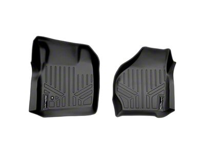 SmartLiner Smart Coverage Custom Fit Front Floor Liners; Black (99-07 F-250 Super Duty w/o Floor Shifter & Vinyl Flooring)