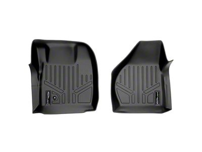 SmartLiner Smart Coverage Custom Fit Front Floor Liners; Black (08-10 F-250 Super Duty w/o Floor Shifter & Vinyl Flooring)