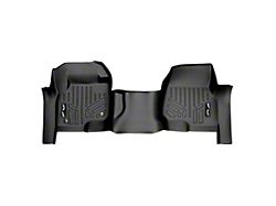 SmartLiner Smart Coverage Custom Fit Front Over the Hump Floor Liner; Black (17-26 F-250 Super Duty SuperCab & SuperCrew w/ Front Bench Seats & w/o Floor Shifter & Vinyl Flooring)