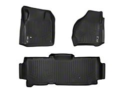 SmartLiner Smart Coverage Custom Fit Front and Rear Floor Liners; Black (99-07 F-250 Super Duty SuperCab w/o Floor Shifter & Vinyl Flooring)