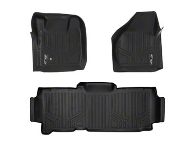 SmartLiner Smart Coverage Custom Fit Front and Rear Floor Liners; Black (08-10 F-250 Super Duty SuperCab w/o Floor Shifter & Vinyl Flooring)