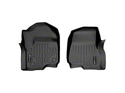 SmartLiner Smart Coverage Custom Fit Front Floor Liner; Black (17-26 F-350 Super Duty SuperCab & SuperCrew w/o Floor Shifter & Vinyl Flooring)