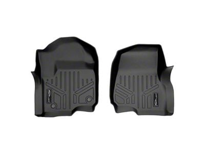 SmartLiner Smart Coverage Custom Fit Front Floor Liner; Black (17-26 F-350 Super Duty SuperCab & SuperCrew w/o Floor Shifter & Vinyl Flooring)