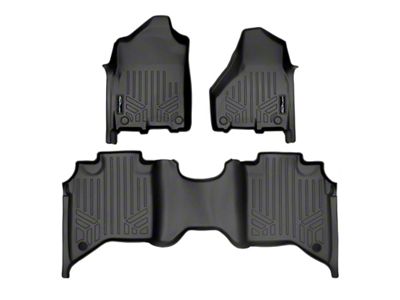 SmartLiner Smart Coverage Custom Fit Front and Rear Floor Liners; Black (19-25 RAM 2500 Crew Cab w/ Front Bench Seat & w/o Power Take Off)