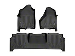SmartLiner Smart Coverage Custom Fit Front and Rear Floor Liners; Black (19-25 RAM 3500 Mega Cab w/ Front Bucket Seats & w/o Power Take Off)
