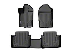 SmartLiner Smart Coverage Custom Fit Front and Rear Floor Liners; Black (19-23 Ranger SuperCab w/ Vinyl Flooring)