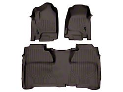 SmartLiner Smart Coverage Custom Fit Front and Rear Floor Liners; Cocoa (14-18 Sierra 1500 Crew Cab w/o Vinyl Flooring)