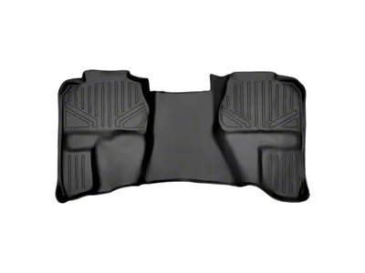 SmartLiner Smart Coverage Custom Fit Rear Floor Liner; Full Floor Coverage; Black (07-13 Sierra 1500 Extended Cab w/o Rear Tool Box & Vinyl Flooring, Excluding Hybrid)