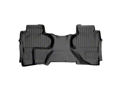 SmartLiner Smart Coverage Custom Fit Rear Floor Liner; Full Floor Coverage; Black (14-18 Sierra 1500 Double Cab w/o Vinyl Flooring)