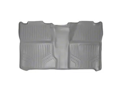 SmartLiner Smart Coverage Custom Fit Rear Floor Liner; Full Floor Coverage; Gray (07-13 Sierra 1500 Crew Cab w/o Rear Tool Box & Vinyl Flooring, Excluding Hybrid)