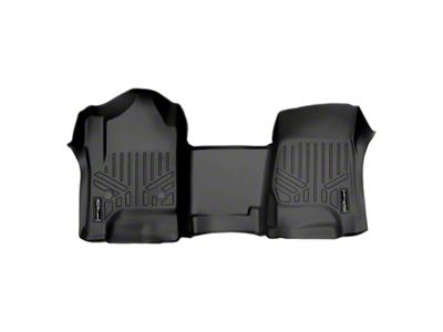 SmartLiner Smart Coverage Custom Fit Front Over the Hump Floor Liner; Black (15-19 Sierra 2500 HD Double Cab & Crew Cab w/o Center Console, Floor Shifter & Vinyl Flooring)